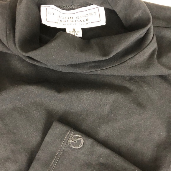 St John Sport Essentials Black Sheer Top - Picture 5 of 8